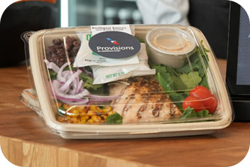A food option at the Provisions lounge.